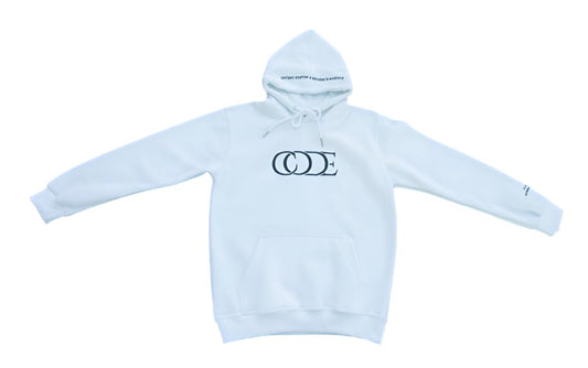 Code signature hoodie white