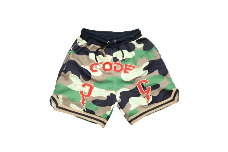 Code camo shorts (pre-order)